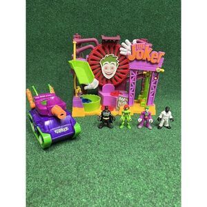 Fisher Price Imaginext Batman THE JOKER Fun House Play Set Figures & Vehicle